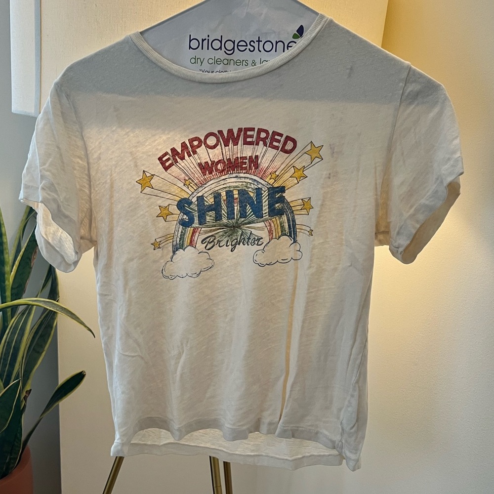Re/done Empowered Women Shine Brighter Size M T Shirt